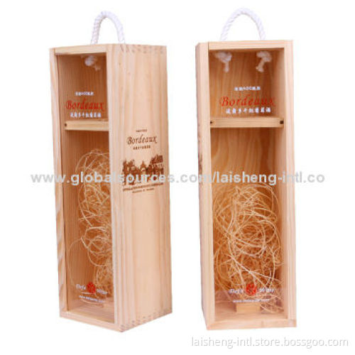 Pine wood wine box